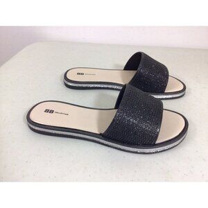 BB Collection Sandals Glitter Slides Womens 8